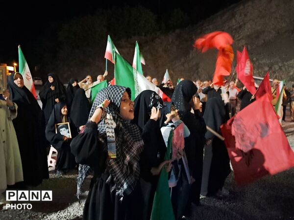 حضور پرشور مردم بخش آسارا در صد و پنجاه و یکمین شب تجمعات مردمی 