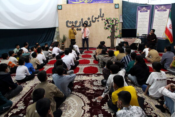 مراسم معنوی اعتکاف دانش‌آموزان پسر یزدی در فهرج
