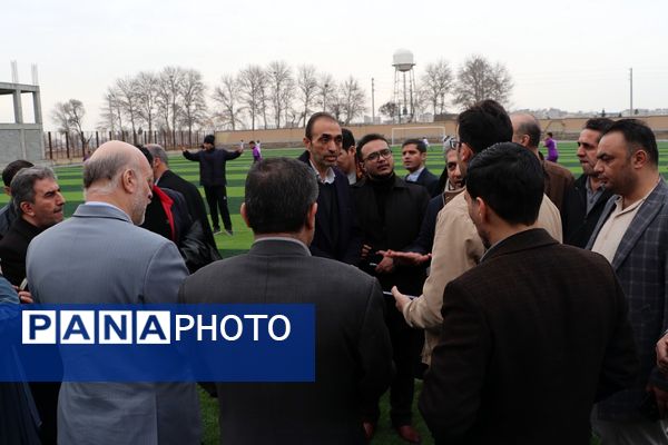 آیین افتتاحیه زمین ورزشی چمن مصنوعی اورین