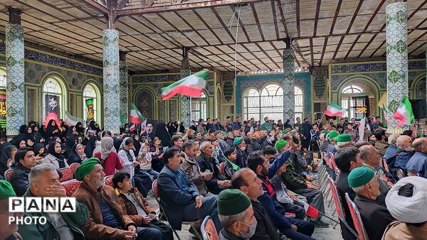 مراسم گرامیداشت چهلم امام شهید در گلزار شهدای  شهر بار نیشابور-۲