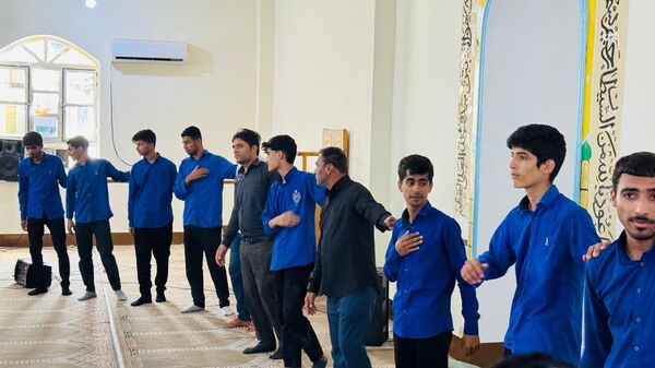 مراسم ایام فاطمیه در دبیرستان پسرانه امیرکبیر منطقه سندرک