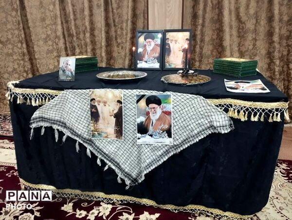 مراسم عزاداری شهادت رهبر معظم انقلاب در روستای مهدی آباد خلیل آباد