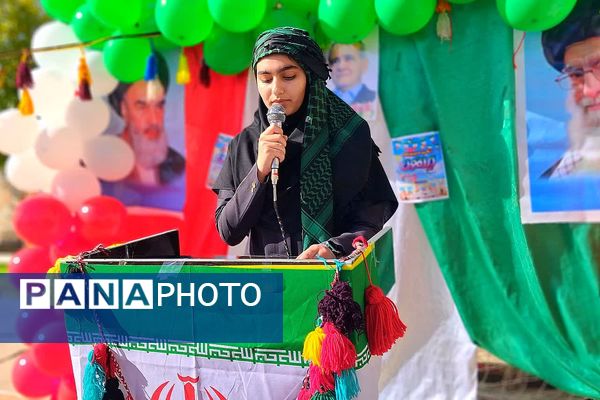 طنین زنگ انقلاب در مدرسه فرزانگان شهرستان باشت