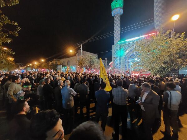 تجمع مردم شهید پرور گناباد در شهادت رهبر مجاهد لبنان