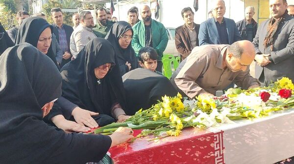 تشییع پیکر مطهر شهید گمنام میهن در مدارس لنگرود 