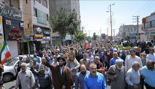 راهپیمایی جمعه خشم شهرستان ساوجبلاغ علیه جنایات رژیم ظالم صهیونیستی