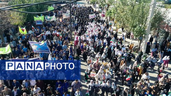 حضور پرشور مردم گالیکش در راهپیمایی 13 آبان