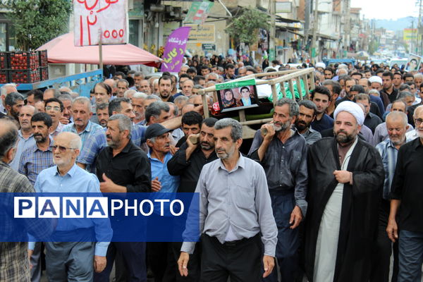 تشییع پیکر مادر شهید حسینعلی جعفری