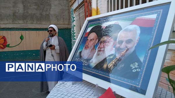 مراسم وداع با شهید گمنام در دبیرستان دانشور یک نیشابور