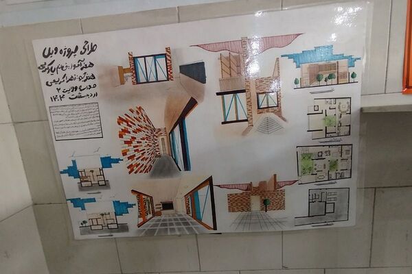 بازدید دانش آموزان پایه نهم آموزشگاه شهید خشکباری از هنرستان کار و دانش ولایت 