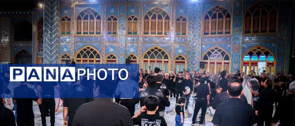 سوگواره هیئت سقایی (العطش) در حرم مطهر پیام‌آور واقعه عاشورا به ایران