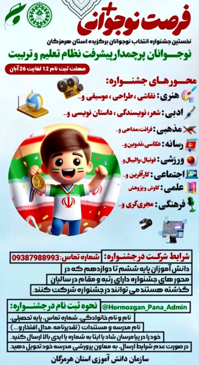 جشنواره فرصت نوجوانان برای درخشش نوجوانان برگزاری شد