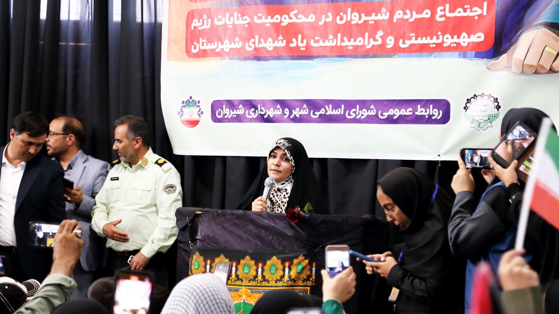 اجتماع بزرگ شیروانی‌ها در محکومیت جنایات صهیونسیتها با سخنرانی «سحر امامی»