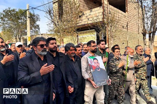 مراسم وداع و تشیع پیکر مطهر شهید محمد مهدی زواره ای در روستای طغان و امامزاده هادی شهر جوادآباد