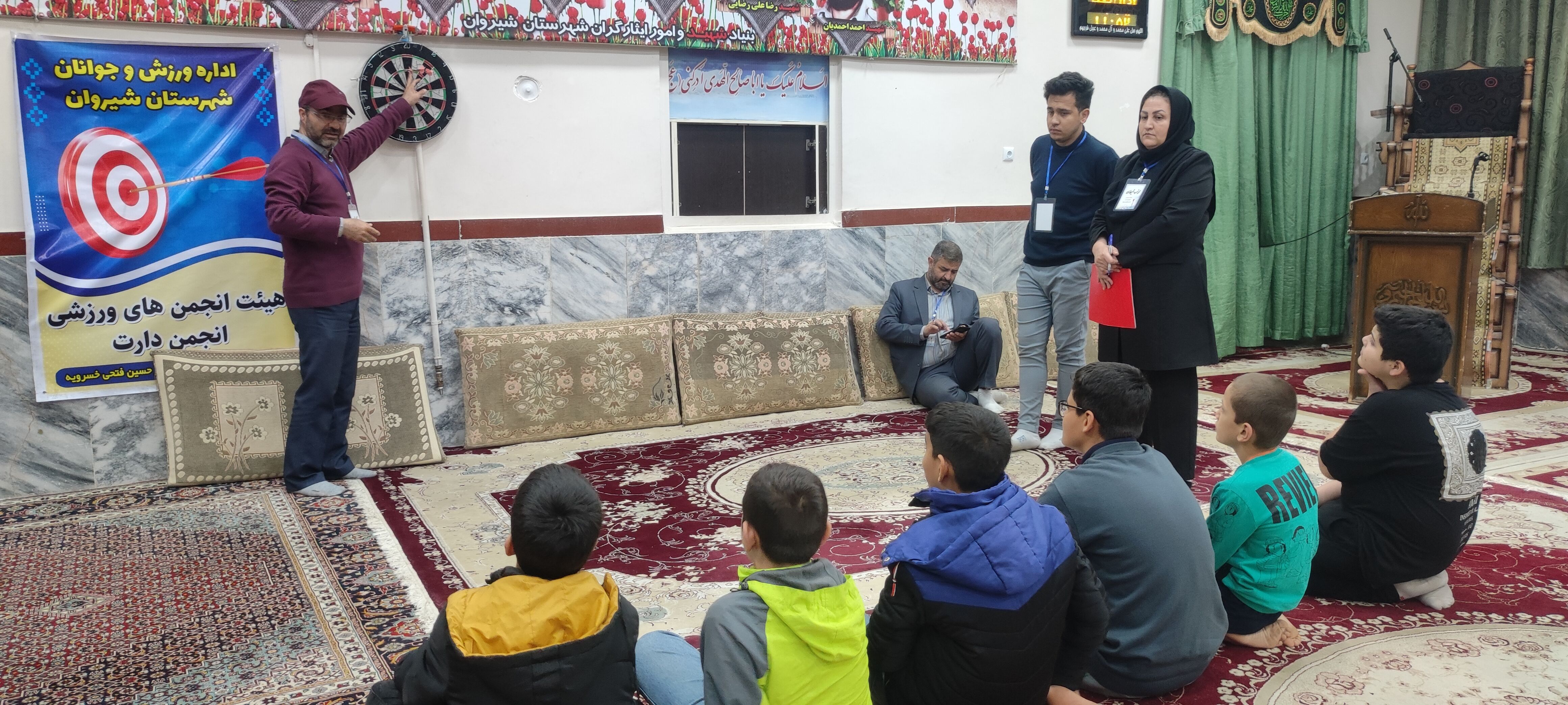 برگزاری مسابقات دارت در مسجد مسلم بن عقیل شهرستان شیروان