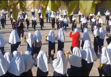 هفته تربیت بدنی در مدرسه مهرعلی نادیپور شهرستان بروجن