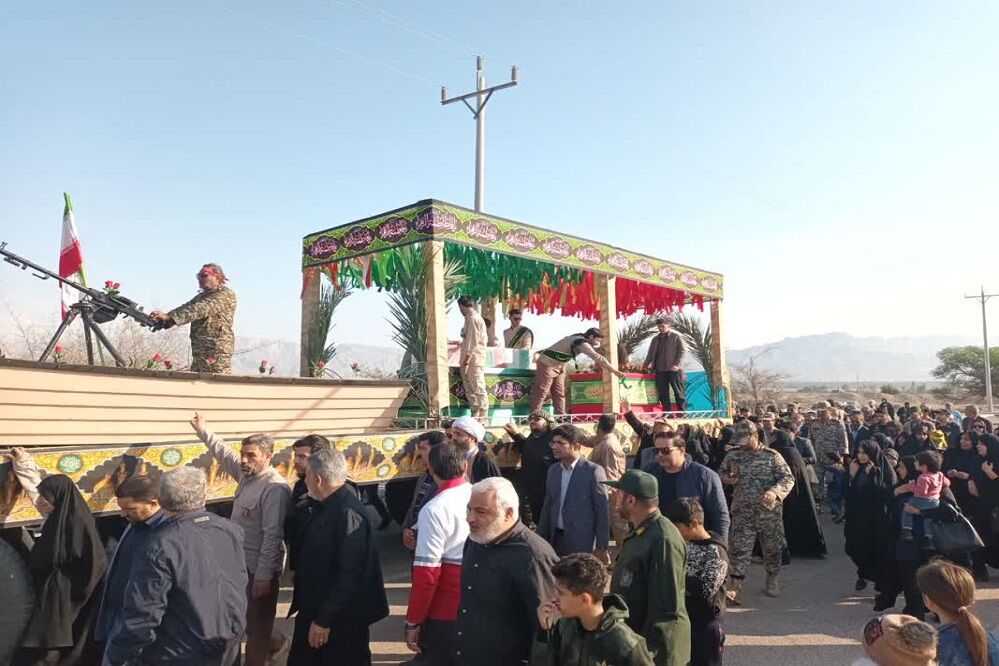 تشییع پیکر پاک شهید گمنام پدافندهوایی در بهبهان