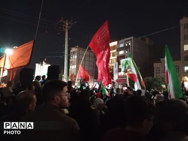 حرکت دسته عزاداری در شهرستان نیشابور