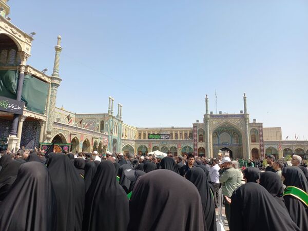 دسته عزاداری بانوان قم در سالروز شهادت امام رضا(ع)