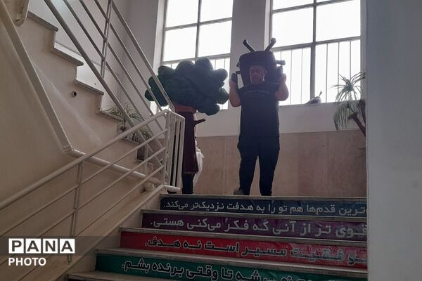 آماده‌سازی دبیرستان عفاف برای سال تحصیلی جدید با اجرای طرح بهسازی و زیباسازی