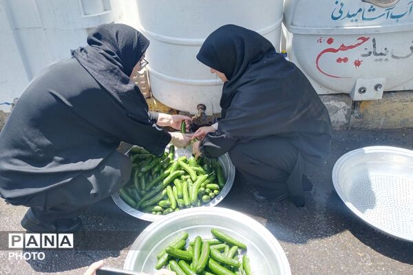 دانش‌آموزان خادم در موکب عشاق‌الحسین(ع)