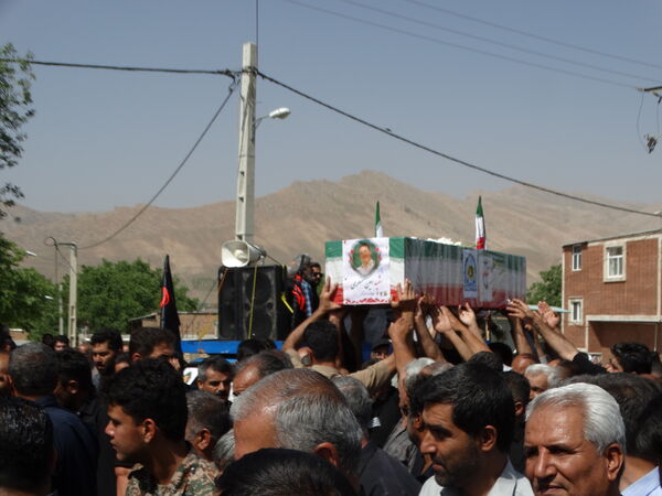 مراسم وداع با شهید «امین عسگری» در گهرو