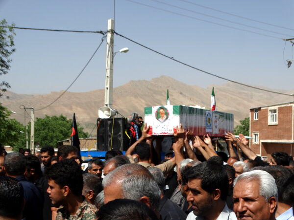 مراسم وداع با شهید «امین عسگری» در گهرو