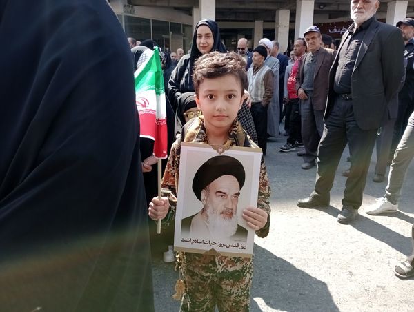 حضور پرشور کودکان در راهپیمایی روز قدس شهرستان قائمشهر