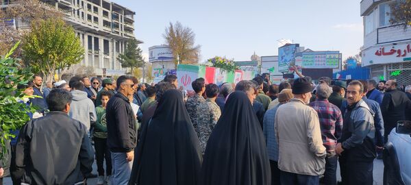 وداع با پیکر جانباز شهید، عبدالحسین خاکشور در شهرستان شیروان