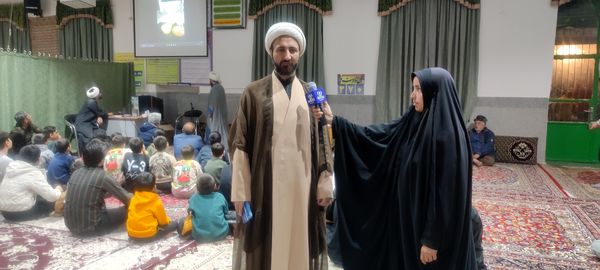 حضور ۷٠ دانش‌آموز  معتکف در مسجد امام رضا(ع)، رضا آباد شرقی شیروان