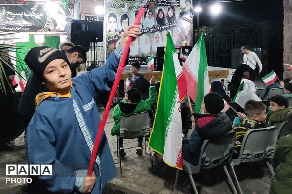 سوگواره چهلمین روز شهادت دانش آموزان ناحیه دو شهرری و مدرسه شجره طیبه در میدان نماز شهرری 