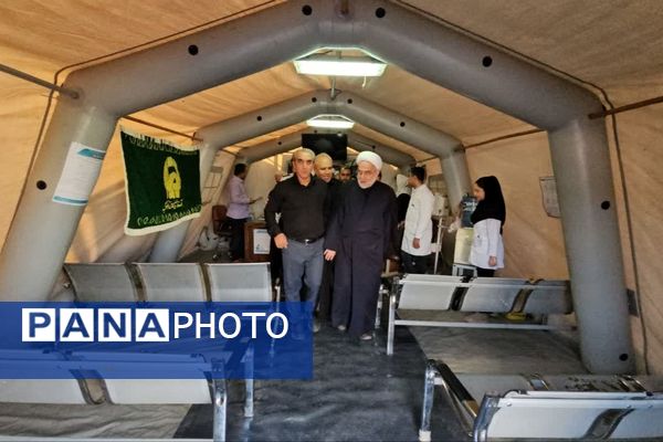 بازدید میدانی نماینده ولی‌فقیه و مدیر سازمان دانش‌آموزی استان کردستان از محل موکب‌های مستقر در مرز باشماق مریوان