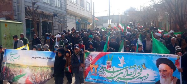 حضور پرشور مردم جلگه رخ در راهپیمایی بزرگداشت ۲۲ بهمن ماه