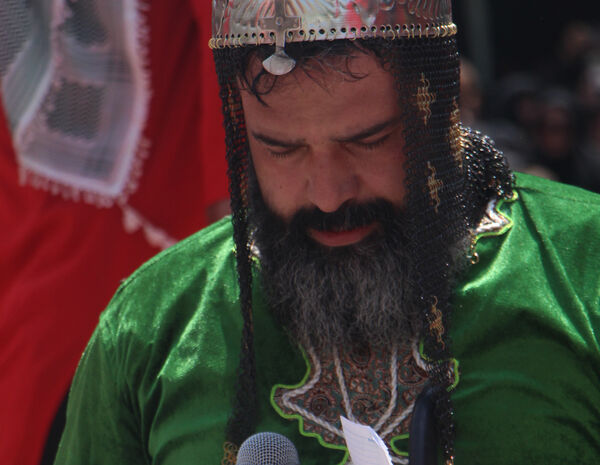 مراسم عزاداری و تعزیه‌خوانی روز عاشورا در روستای ده بالای تفت