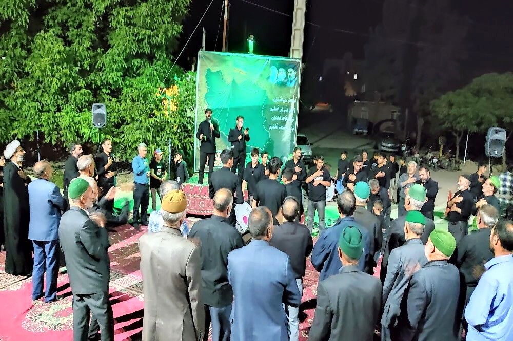 مراسم عزاداری ششمین شب از ماه محرم الحرام در حسینیه شهدای شهر بار