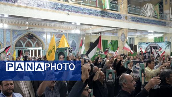 طنین پرشور فریاد مرگ بر اسرائیل و مرگ بر آمریکا توسط مردم ولایتمدار ورامین در محکومیت رژیم صهیونیستی