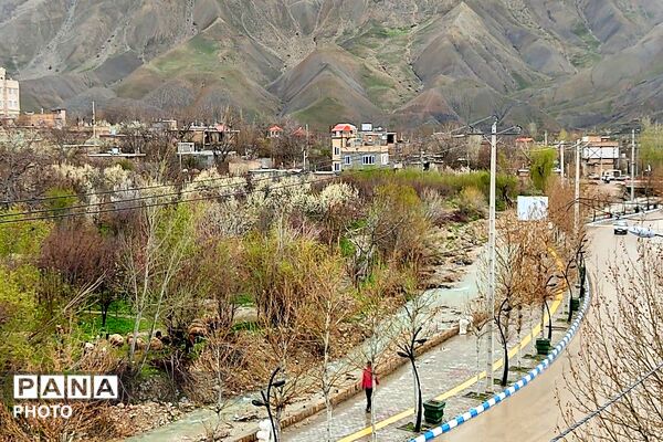 حال هوای شهر بار نیشابور بعد از بارش باران زیبا