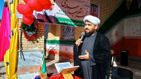 آیین نواختن زنگ گلبانگ انقلاب در مدرسه الزهرا شهرستان مارگون 