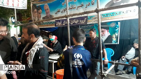 موکب  شهدای روستای آهوان در پنجاه و هشتمین شب 