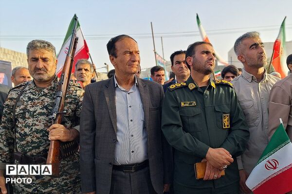 نمایش عظیم اقتدار جان‌فدایان ایران امام رضایی در باشت