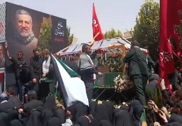شکوه مراسم تشییع سردار شهید محمدسعید ایزدی در قم