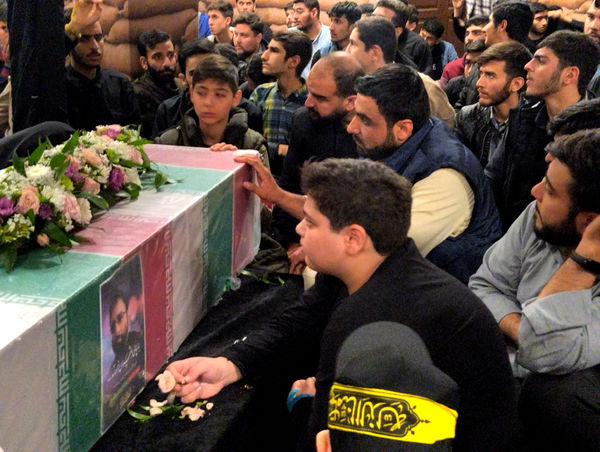 وداع با پیکر شهید «محسن صداقت» در معراج الشهدای قم