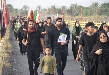راهپیمایی جاماندگان اربعین حسینی در رودان