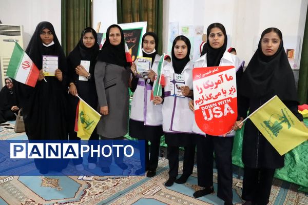 هم‌زمان با عطر فاطمی، فریاد استکبارستیزی در قلعه‌گنج طنین‌انداز شد