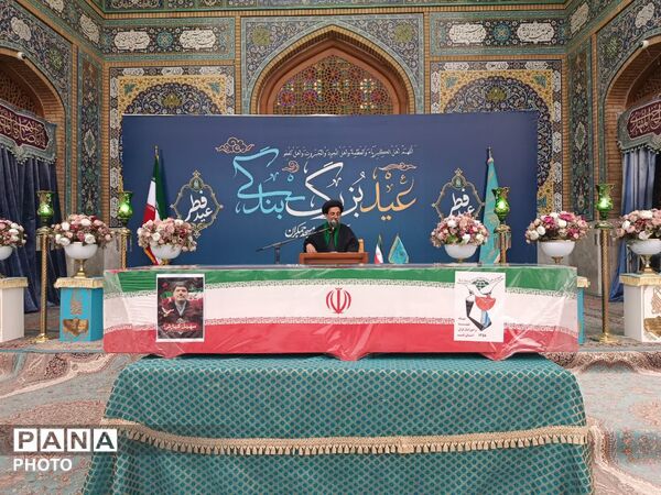 اقامه نماز عید فطر و تشییع پیکر شهید «کیارش» در مسجد جمکران