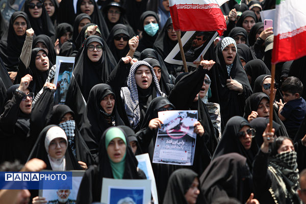 تجمع مردم تهران در محکومیت حمله رژیم صهیونیستی به ایران