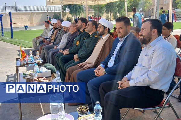 آیین افتتاحیه زمین چمن مصنوعی دبستان علی بن ابیطالب (ع) باقرشهر 