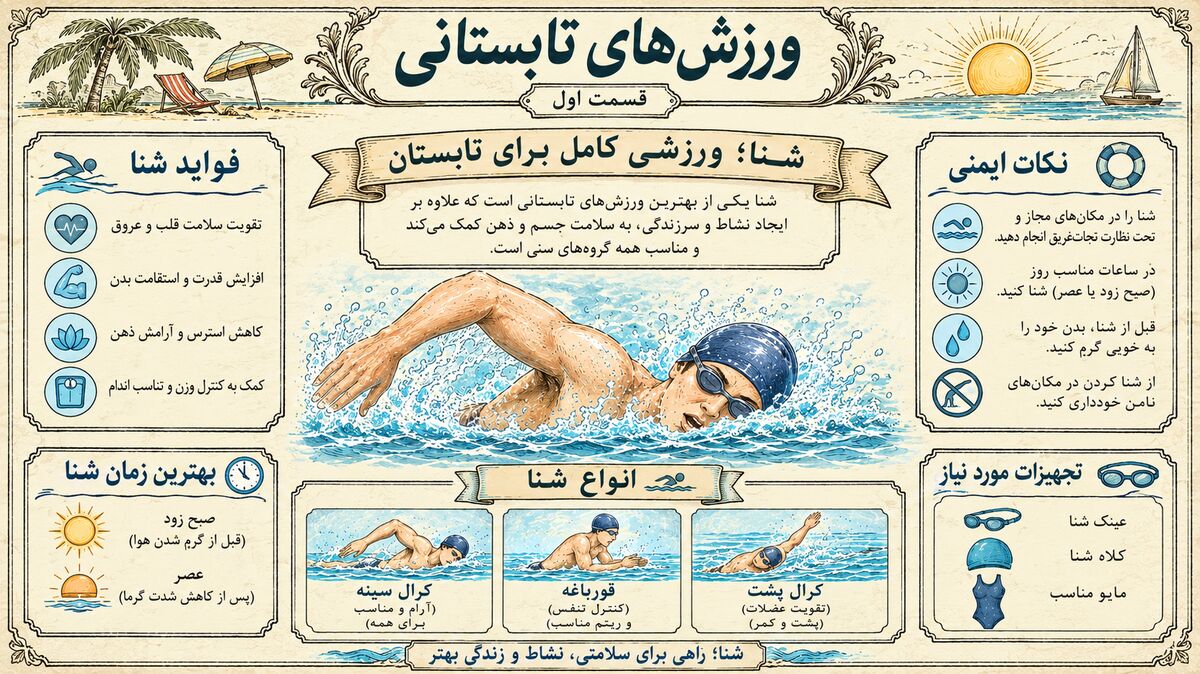 شنا؛ لذت آب و نشاط در روزهای تابستان