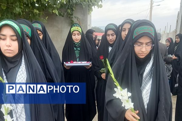 تشییع شهید گمنام در روستای ملا انبار کوهمره نودان 