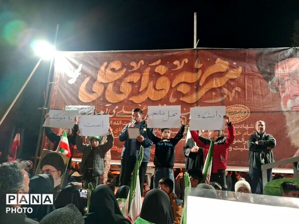 مراسم باشکوه وداع با پیکر دو شهید مطهر در نیشابور 